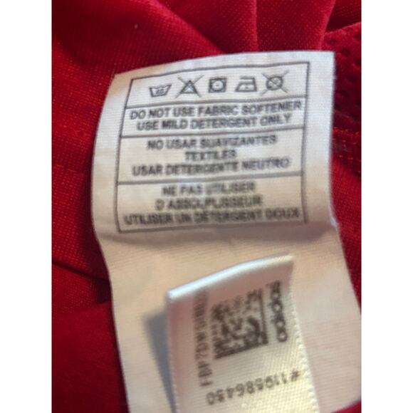 VGUC Adidas KU Jayhawks Red Short Sleeve Tee Kansas University Climalite Sz XL - Picture 7 of 8